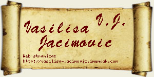 Vasilisa Jaćimović vizit kartica